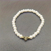 Bracelet Élégant en Cœur avec Initiale