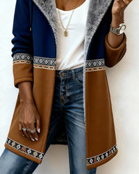 Manteau À Capuche Tendance À Manches Longues