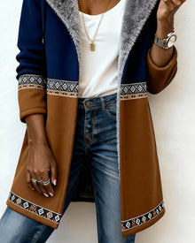 Manteau À Capuche Tendance À Manches Longues