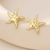 Boucles d'oreilles Étoile de Mer Dorées