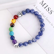 Bracelet Mémorial Pont Arc-en-Ciel – Cadeau avec 7 perles des chakras pour la perte d'un animal de compagnie