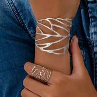 Bracelet Vintage avec Design de Feuille