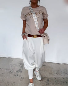 Pantalon Mode Couleur Unie Court