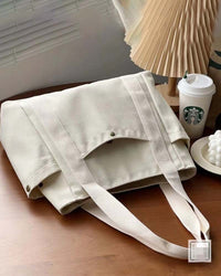 Sac en toile de grande capacité avec doubles poignées