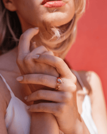 Bague en Or avec Lettre Personnalisée (Ajustable)