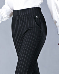 Pantalon taille haute décontracté avec poches