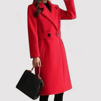 Clara - Manteau en laine avec ceinture