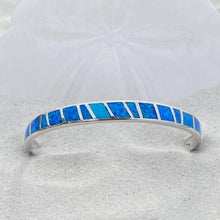 Bracelet en opale bleue et argent