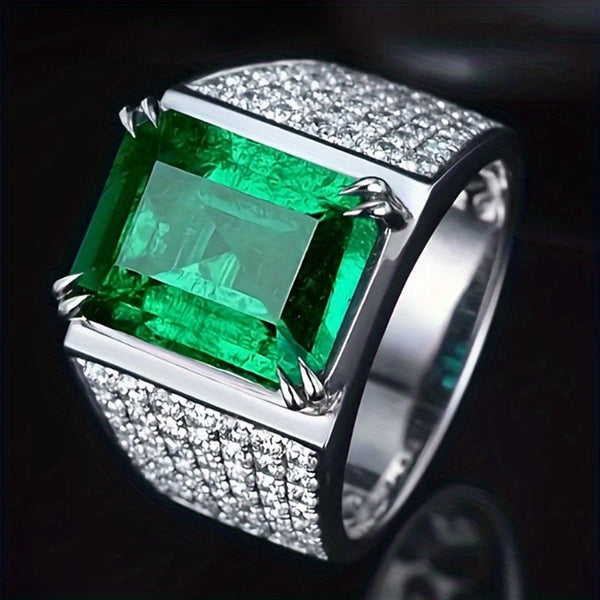 Bague Elsa avec émeraude et diamants