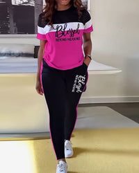 Ensemble t-shirt de sport décontracté deux pièces