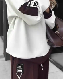 Ensemble Sweat-Shirt Et Jogging Color Block