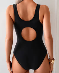 Maillot De Bain Une Pièce Color-Block Imprimé