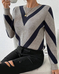 Pull Avec Caractéristiques Imprimé Géométrique Et Col Rond