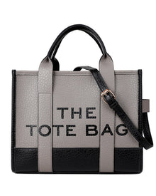 Sac fourre-tout tendance avec coutures bicolores