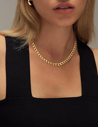 Collier cubain avec maillons épais en or