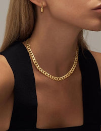 Collier cubain avec maillons épais en or