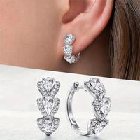 Boucles d'oreilles créoles avec cristal brillant
