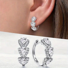 Boucles d'oreilles créoles avec cristal brillant