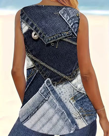 Débardeur Vintage Imprimé