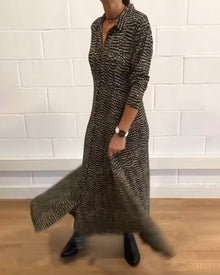 Robe imprimée avec poches à revers