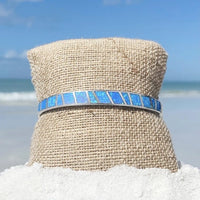 Bracelet en opale bleue et argent