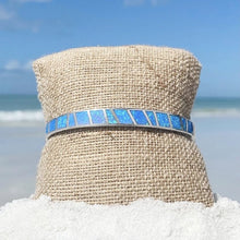 Bracelet en opale bleue et argent