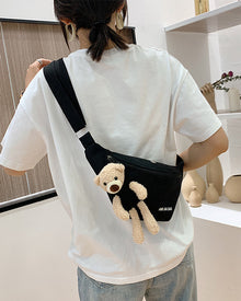 Sac à bandoulière en forme d'ours en peluche
