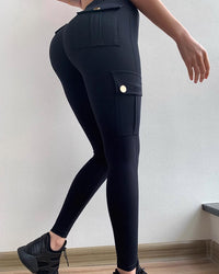 Pantalon taille haute avec poche et séchage rapide
