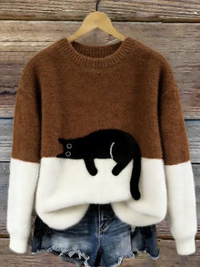 Luna | Pull Imprimé Chat