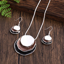 Ensemble Collier et Boucles d'Oreilles Boho Émaillés Fait Main