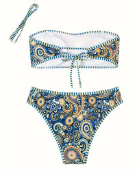 Maillot de bain Deux Pièces Imprimé Style Ethnique