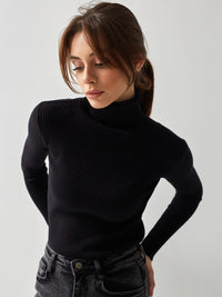 Solene | Pull col roulé classique pour femme
