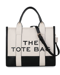 Sac fourre-tout tendance avec coutures bicolores
