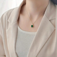 Collier Or et Émeraude Céleste