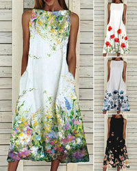 Robe sans manches imprimée