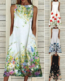 Robe sans manches imprimée
