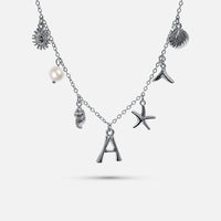 Collier Océan avec Lettre en Argent