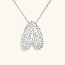Collier en Diamants avec Initiale en Bulle