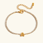 Bracelet Élégant en Or avec Lettre en Bulle