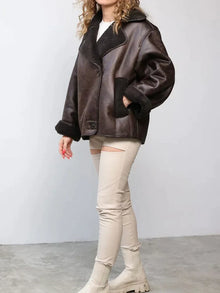 Fransesca | Veste en simili cuir vintage pour femmes