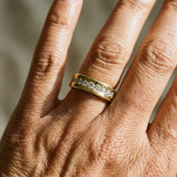 Bague vintage en or avec zircon