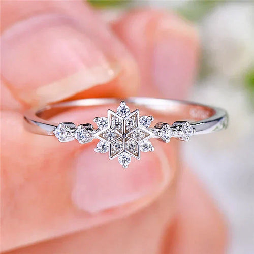 Bague Flocon de Neige en Argent