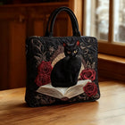 Sac Femme avec chat noir et livres – Deux Tailles