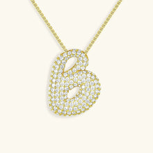 Collier en Diamants avec Initiale en Bulle