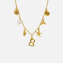 Collier Océan avec Lettre en Or