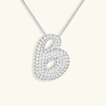 Collier en Diamants avec Initiale en Bulle