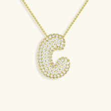 Collier en Diamants avec Initiale en Bulle