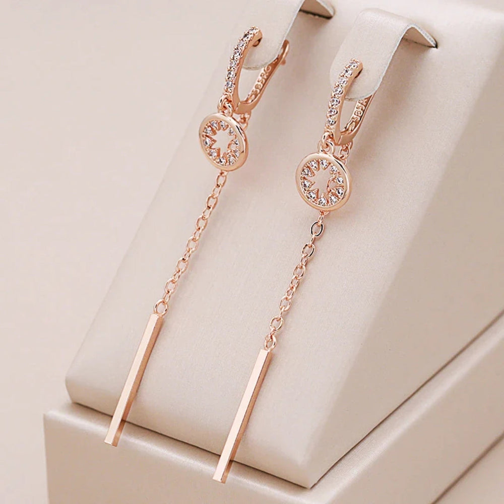 Boucles d'oreilles en sequins dorés