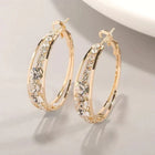 Boucles d'oreilles créoles brillantes élégantes