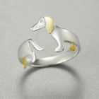 Bague ajustable pour chiens en argent (Ajustable)